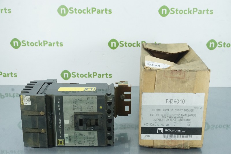 SQUARE-D FH36040 MOLDED CASE CIRCUIT BREAKER NSFB - Click Image to Close