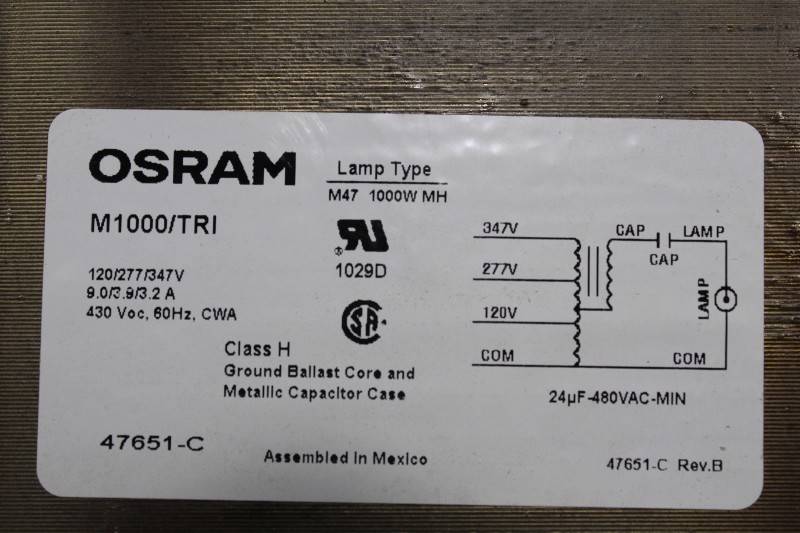 OSRAM M1000/TRI NSFB - Click Image to Close