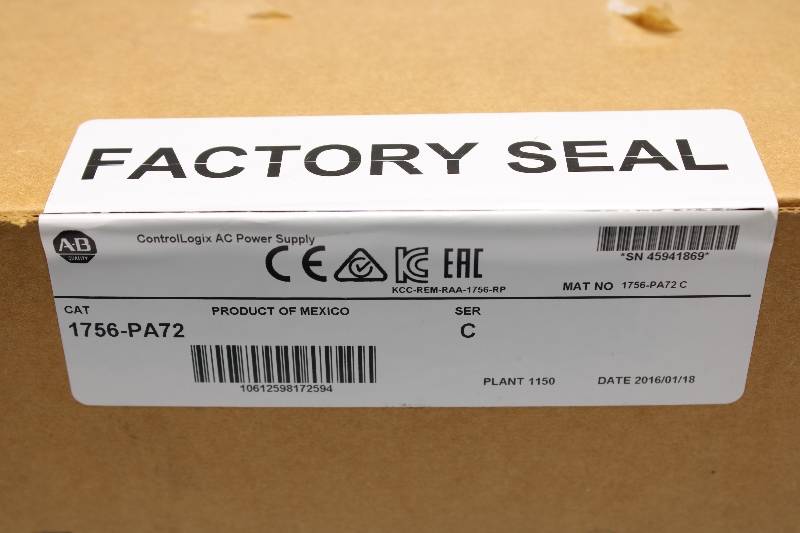 ALLEN-BRADLEY 1756-PA72 SER C NSFBC01 - POWER SUPPLY