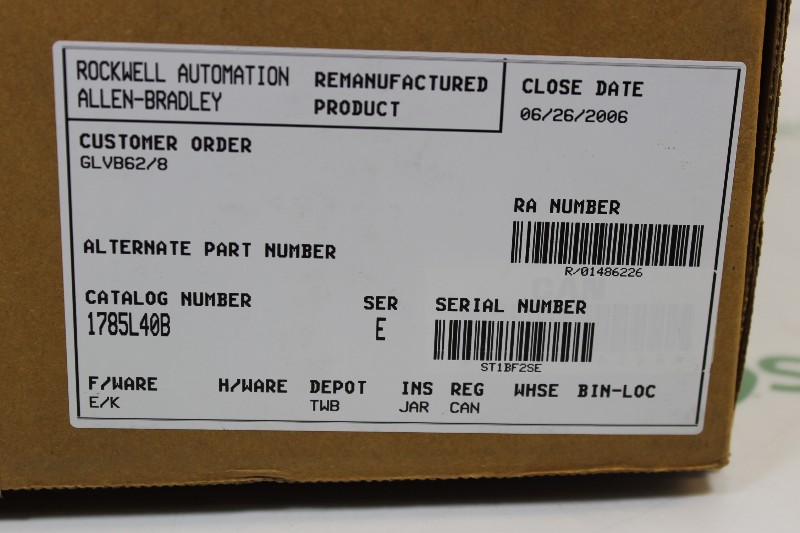 ALLEN-BRADLEY 1785-L40B SER.E REV.Y01 RBLTC7