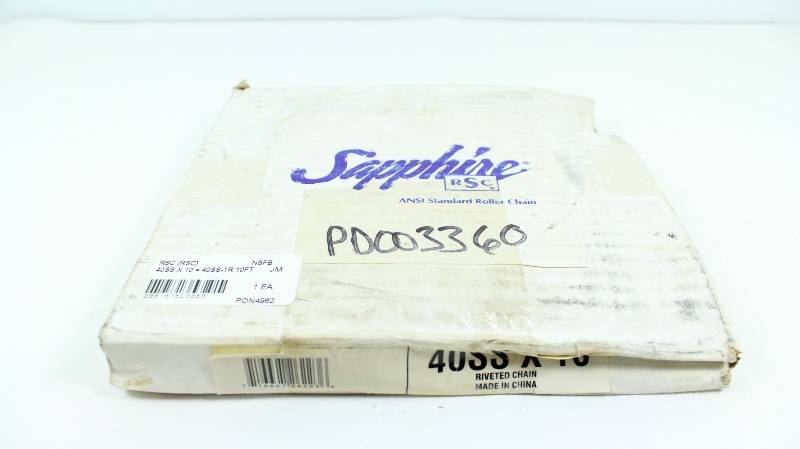 RSC 40SS-1R 10FT 40SS X 10 NSFB - 40 ROLLER CHAIN