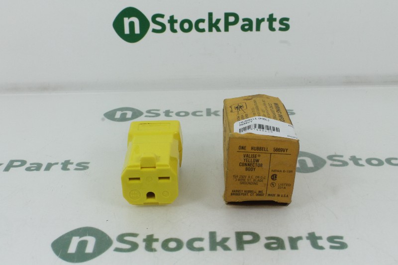 HUBBELL 5669VY YELLOW CONNECTOR PLUG NSFB