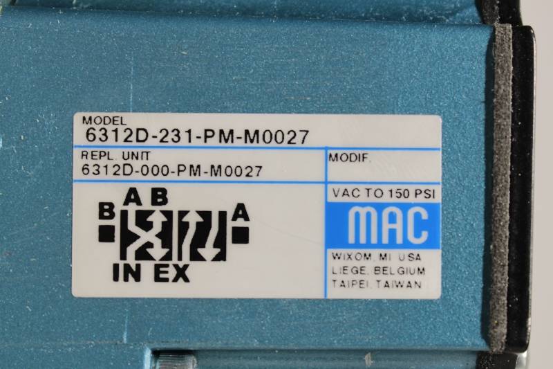 MAC 6312D-231-PM-M0027 NSNBC01 - SOLENOID VALVE