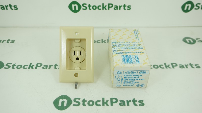EAGLE 775-BOX 15A 125V IVORY CLOCK HANGER RECEPTALE NSFB