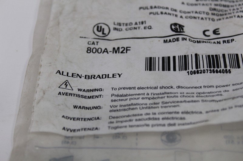 ALLEN-BRADLEY 800A-M2F SER.B PUSHBUTTON NSFB