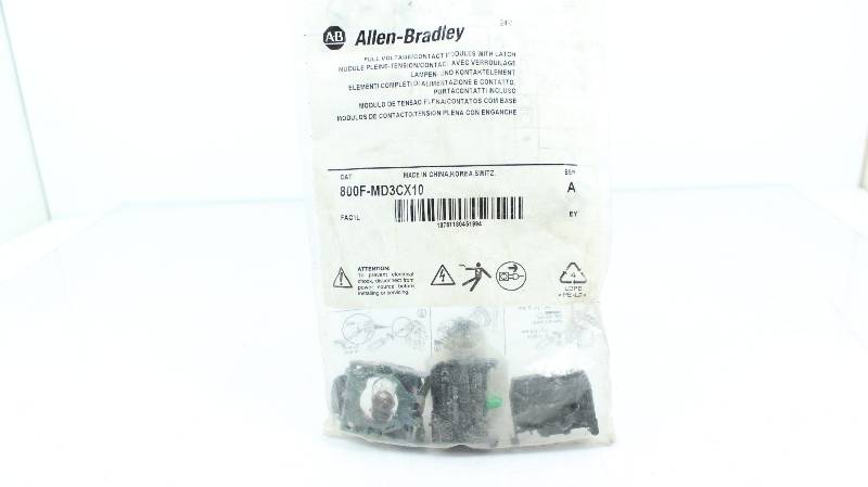 ALLEN-BRADLEY 800F-MD3CX10 SER. A NSFB