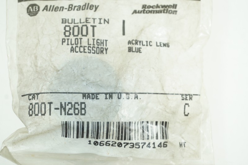 ALLEN-BRADLEY 800T-N26B SER C BLUE PILOT LIGHT NSFB