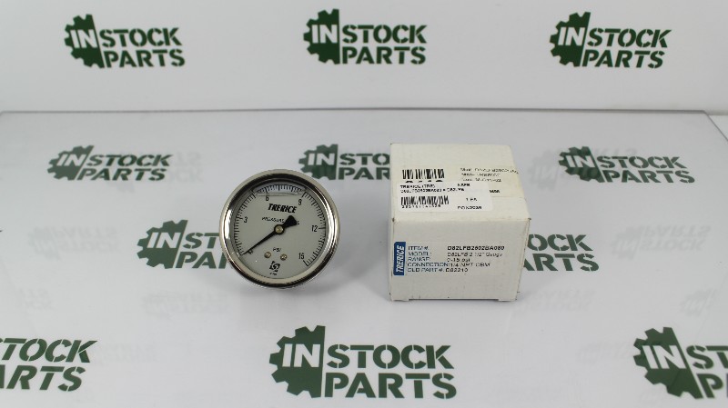 TRERICE D82LFB 2 1/2 GAUGE RANGE: 0-15 PSI CONNECTION:1/4 NPT CB