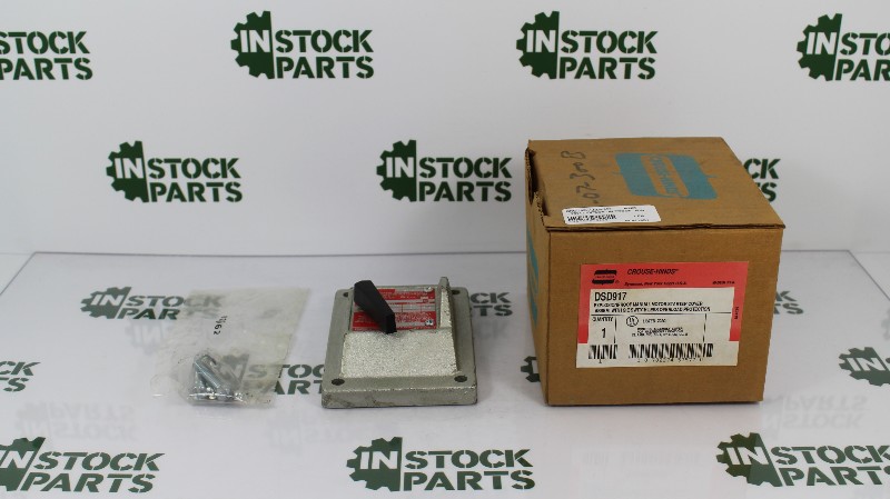CROUSE-HINDS DSD917 EXPLOSION PROOF MANUAL MOTOR STARTER COVER N