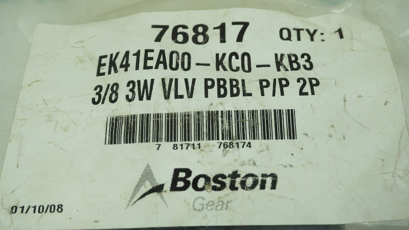BOSTON GEAR EK41EA00-KC0-KB3 3/8 3W VLV PBBL P/P 2P 76817 NSNB