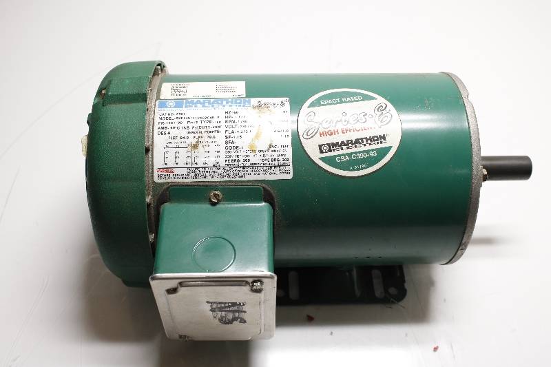 1 1/2HP 1740RPM - MARATHON ELECTRIC E951 NSMDC02 - 145T FOOTED T