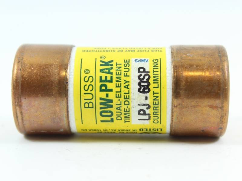 BUSS LPJ-60SP 600V 60AMPS LOW-PEAK TIME DELAY FUSE NSNB