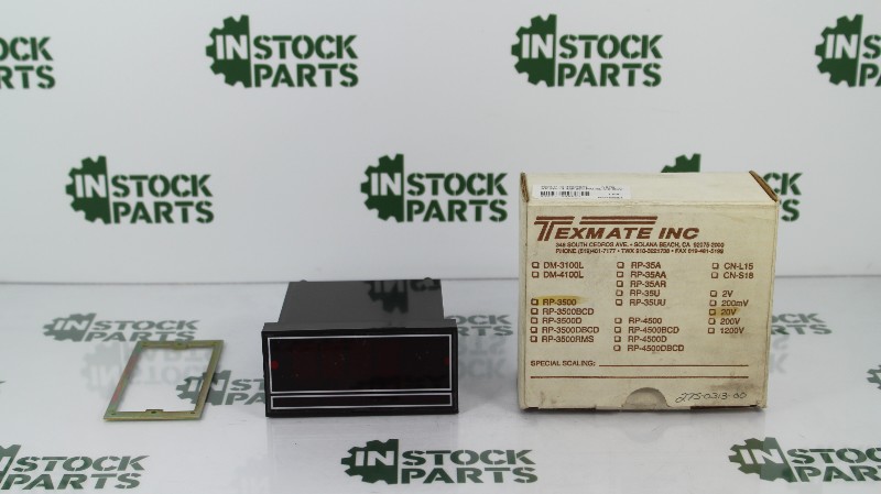 TEXMATE IN RP-3500 3-1/2" 20V PANEL METER NSFB