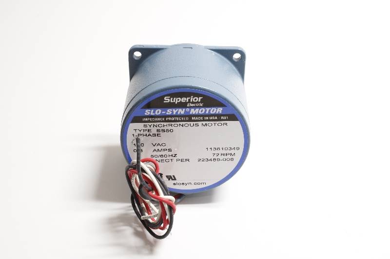 HP RPM - SUPERIOR ELECTRIC SS50 NSNBC01 - SINGLE PHASE MOTOR