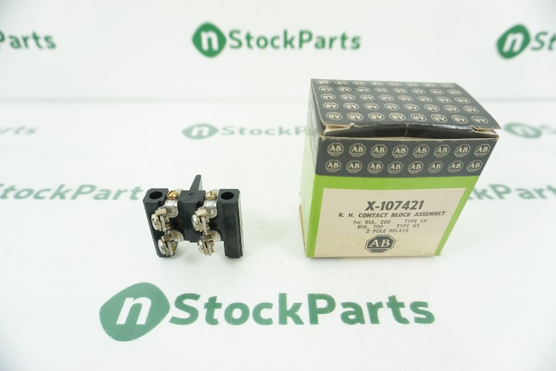 ALLEN-BRADLEY X-107421 R. H. CONTACT BLOCK ASSEMBLY NSFB