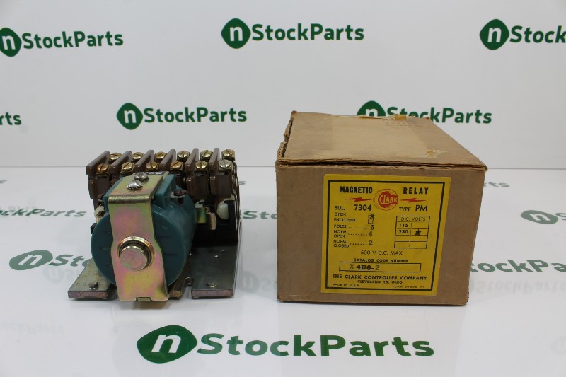 CLARK CONTROLLER COMPANY X4U6-2 TYPE PM DC RELAY NSFBC15