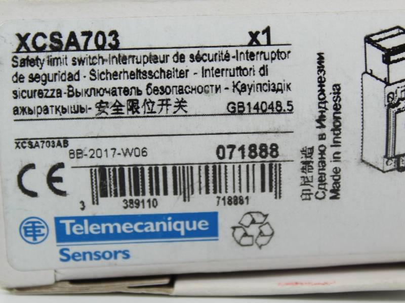 TELEMECANIQUE XCSA703 NSFB - SAFETY SWITCH | eBay